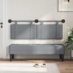 vidaXL Tête de lit suspendue Gris clair Tissu