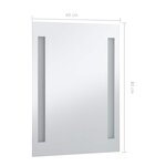 vidaXL Miroir mural à LED pour salle de bains 60x80 cm