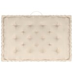 vidaXL Coussins de plancher de palette 7 Pièces Beige Coton