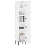 vidaXL Buffet haut Blanc 34 5x34x180 cm Bois d'ingénierie