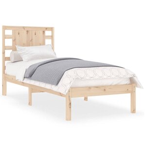 vidaXL Cadre de lit bois massif 90x190 cm simple