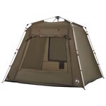 vidaXL Tente de pêche 4 personnes vert olive libération rapide