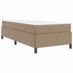 vidaXL Cadre de lit avec matelas Cappuccino 90 x 200 cm Faux cuir