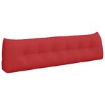 vidaXL Coussin de Dos Rouge 180 x 24 x 50 cm tissu