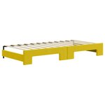 vidaXL Lit de jour avec gigogne et matelas jaune 90x200 cm velours