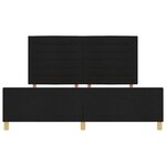 vidaXL Cadre de lit avec tête de lit Noir 180 x 200 cm tissu
