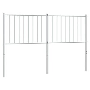 vidaXL Tête de lit de remplacement métal blanc 135 cm