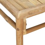 vidaXL Salon de jardin 3 Pièces avec coussins blanc crème bambou