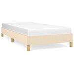 vidaXL Cadre de lit Crème 100 x 200 cm Tissu