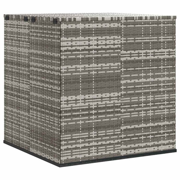 vidaXL Boîte à coussins de jardin Résine tressée 100x97 5x104 cm Gris
