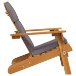 vidaXL Chaise de jardin Adirondack avec coussins bois massif d'acacia