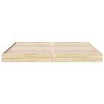 vidaXL Cadre de lit chêne sonoma 200x200 cm bois d'ingénierie