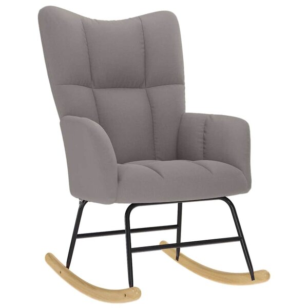 vidaXL Chaise à bascule Taupe Tissu