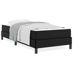 vidaXL Lit avec matelas Noir 90 x 190 cm Faux cuir