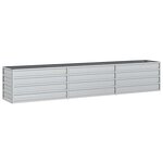 vidaXL Lit surélevé de jardin 240x40x45 cm Acier galvanisé Argenté