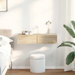 vidaXL Étagère murale avec tiroirs chêne sonoma bois d'ingénierie