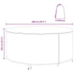 vidaXL Housse pour mobilier d'extérieur 200 x 200 x 105 cm Tissu 210D