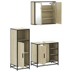 vidaXL Ensemble de meubles de salle de bain 3 Pièces chêne sonoma