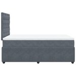 vidaXL Sommier à lattes de lit et matelas Gris foncé 120x200cm Velours