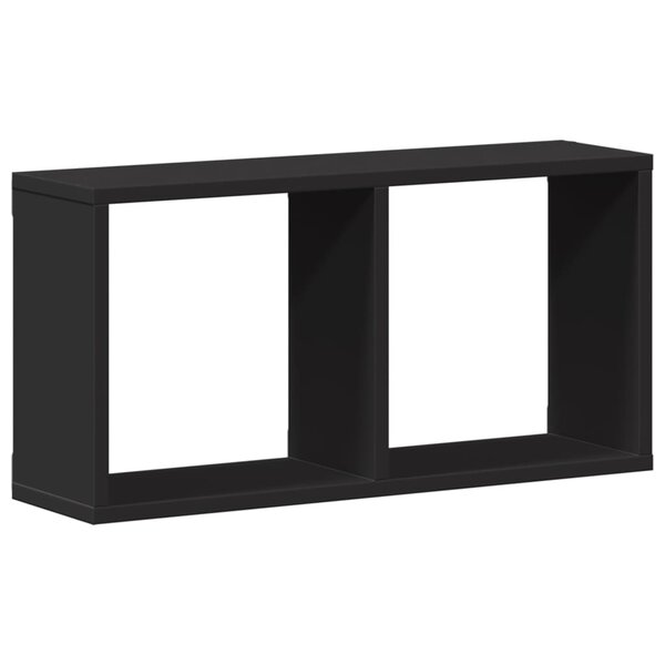 vidaXL Armoire murale 60x16x30 cm noir bois d'ingénierie