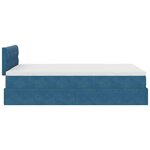 vidaXL Cadre de lit ottoman avec matelas bleu foncé 120x200 cm velours
