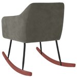 Vidaxl chaise à bascule gris foncé velours