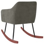 vidaXL Chaise à bascule Gris foncé Velours