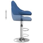 vidaXL Tabourets de bar lot de 2 bleu velours