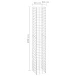 vidaXL Lits surélevés en gabion 4 Pièces 30x30x50/100/150/200 cm Fer