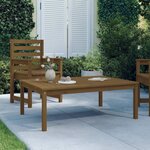 vidaXL Table de jardin marron miel 121x82 5x45 cm bois massif de pin