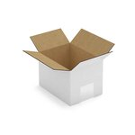 Caisse carton blanche simple cannelure raja 16x12x11 cm (lot de 25)