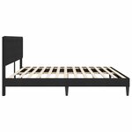 vidaXL Cadre de lit avec tête de lit Noir 200 x 200 cm Velours