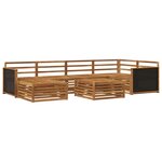 vidaXL Ensemble de canapés d'extérieur 7 pc Naturel