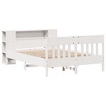 vidaXL Lit bibliothèque sans matelas blanc 120x200 cm bois pin massif