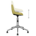 vidaXL Chaises pivotantes à manger lot de 4 vert tissu