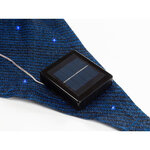 Perel Voile d'ombrage LED intégré Ciel étoilé Triangle 3 6m Bleu foncé