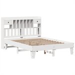 vidaXL Cadre de lit sans matelas blanc 160x200 cm bois de pin massif