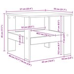 vidaXL Table basse Chêne fumé 57 x 55 x 45 cm Bois d'ingénierie