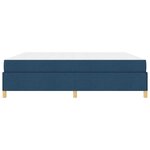 vidaXL Lit à ressorts Bleu et Bleu Foncé et Blanc 200 x 200 cm tissu