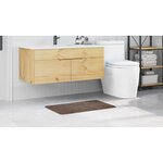 vidaXL Tapis de bain antidérapant Marron 50 x 80 cm PP