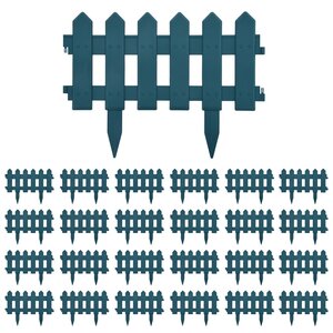 vidaXL Bordures de pelouse 25 Pièces Vert 10 m PP