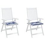 vidaXL Coussins de chaise de jardin lot de 2 50x50x4 cm tissu