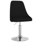 vidaXL Chaise pivotante de salle à manger Noir Tissu