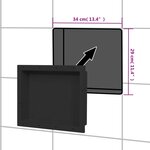 vidaXL Niche de douche Noir mat 41x51x10 cm