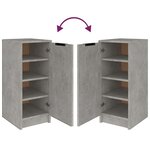 vidaXL Armoire à chaussures Gris béton 30x35x70 cm Bois d'ingénierie