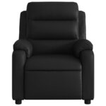 vidaXL Fauteuil de massage inclinable électrique noir similicuir