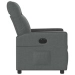 vidaXL Fauteuil inclinable électrique Gris foncé Tissu