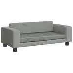 vidaXL Canapé avec repose-pied pour enfants gris clair 100x50x30 cm