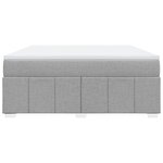 vidaXL Sommier à lattes de lit avec matelas Gris clair 180x200cm Tissu