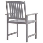 vidaXL Ensemble à manger d'extérieur 5 Pièces Gris Bois d'acacia solide